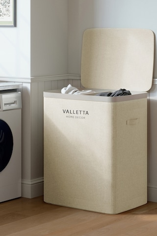Paloma 100l Çift Bölmeli Katlanabilir Kumaş Kirli Çamaşır Sepeti XL
