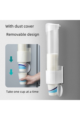 Yaozixa Ev İçin Otomatik Bardak Alma Fonksiyonlu, Toz Koruyucu, Delik Açmadan Duvar Takılan Tek Kullandım Bardak Rafı Yeni Beyaz Diğer