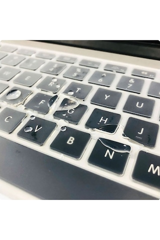 Apple Uyumlu MacBook 12' Retina Zore Klavye Koruyucu Transparan Buzlu Silikon Ped