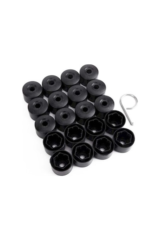 Otozet - Vw Tiguan Bijon Civata Kapağı Siyah Renk 20 Adetli Set 17mm 1k06011739b9