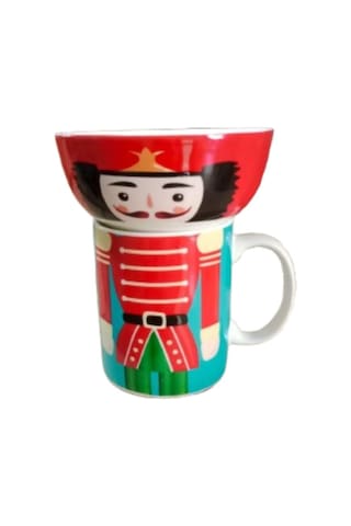 Kurşun Asker Temalı Yılbaşı Kupa & Kase Seti - Turkuaz Turkuaz