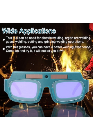 Mufunye Otomatik Karanlık Kaynak Gözlüğü - Güneş Enerjili & Pil Destekli, Elektrik Arkına Karşı Koruma, Kaynakçılar İçin