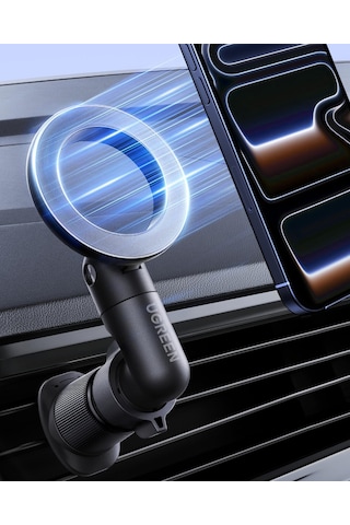 Ugreen Magsafe Uyumlu Manyetik Araç İçi Telefon Tutucu, Havalandırma Klipsli, 360 Dönebilen, 65185