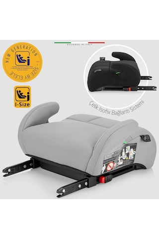 Elele Robustofix I-size Yükseltici Oto Koltuğu İsofix 125-150 Cm 15-36 Kg Siyah
