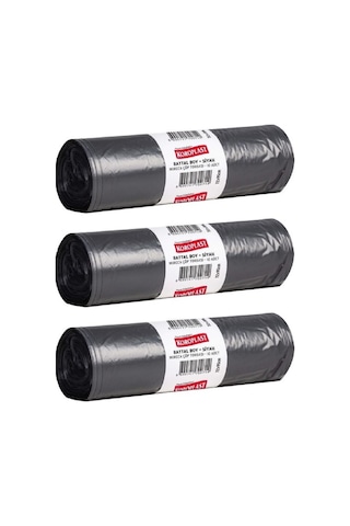 Koroplast Çöp Poşeti Battal Boy Siyah 10'lu 72 x 95 CM x 3 Paket
