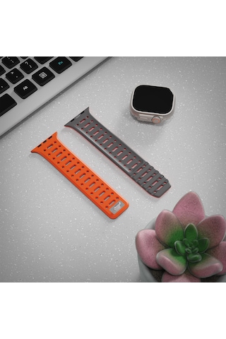 Apple Uyumlu Watch Ultra / Watch Ultra 2 49mm Kordon Yumuşak Soft Silikon Kayış Kordon