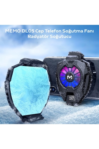 Memo Dl05 Cep Telefon Soğutma Fanı Radyatör Soğutucu Siyah