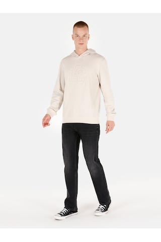 Colin's Colins Normal Kesim Kapüşonlu Baskılı Bej Erkek Sweatshirt Cl1069832 Lıght Beıge