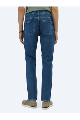 Kip Orta Mavi Slim Fit Denim Pamuk Karışımlı Pantolon Orta Mavi