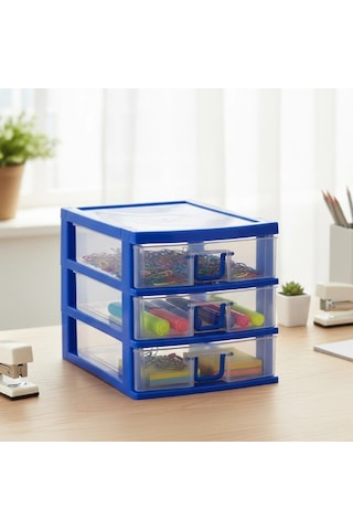 Mini 3 Çekmeceli Komidin Organizer Rekli