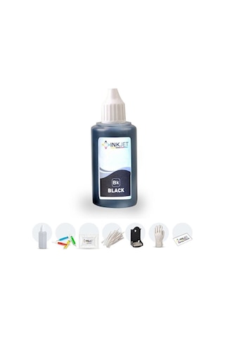 Canon E404 E414 E464 E474 E484 Siyah Kartuş Mürekkep Dolum Seti