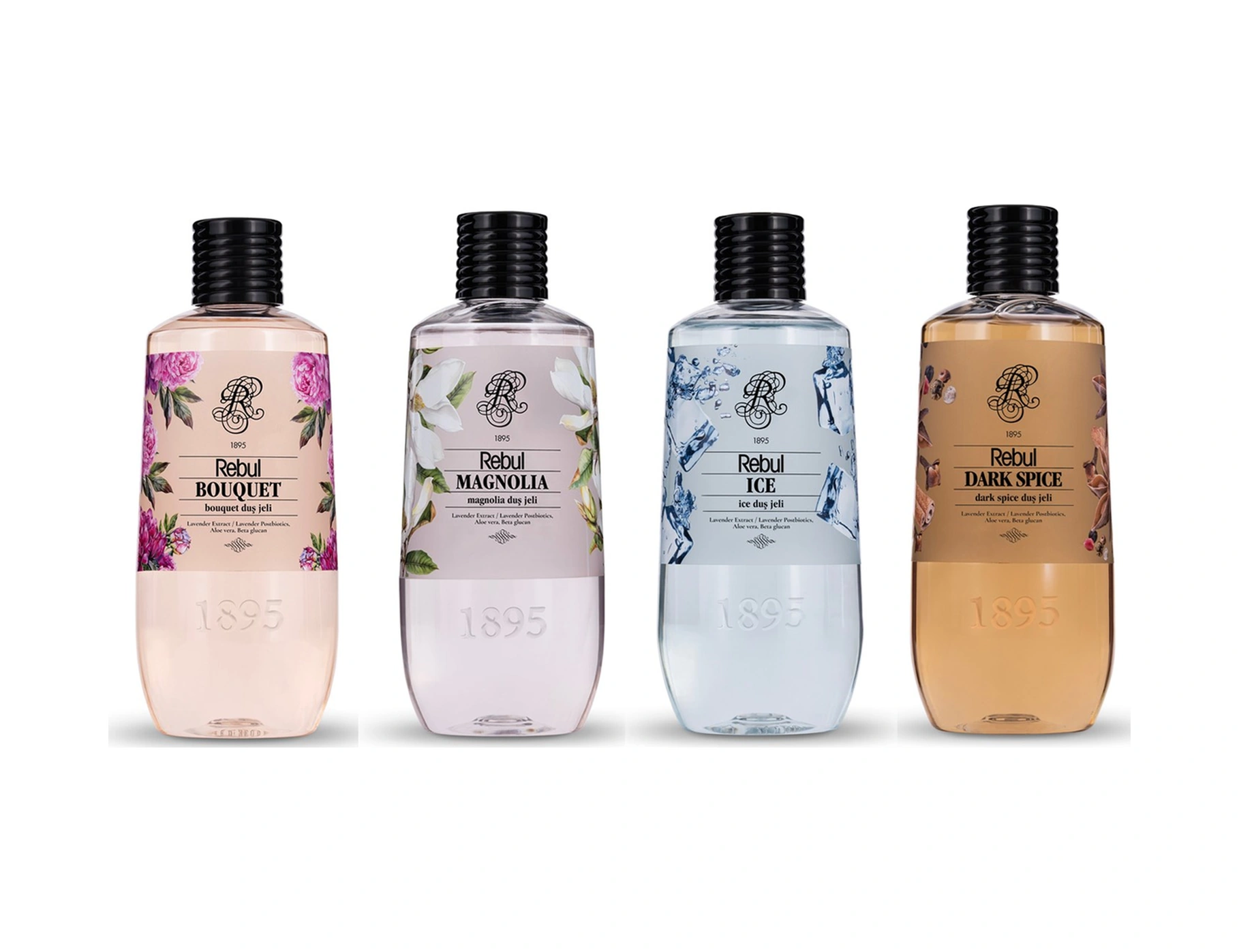 Rebul Duş Jeli 500 Ml Magnolia-ıce-dark Space-bouquet 4 Lü Karma Set Çiçek