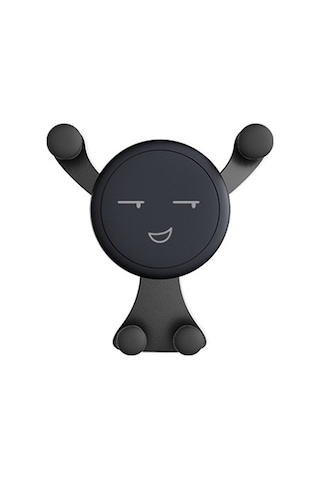 Ranyeek Siyah Araba Vantili Telefon Tutucu 360 Derece Dönebilen Evrensel 4.0-6.0 İnç Akıllı Telefon Stantı Kaymaz Silikon Siyah