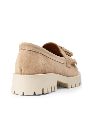 Deery Kadın Hakiki Süet Bej Püsküllü Loafer - 02033zbejc01