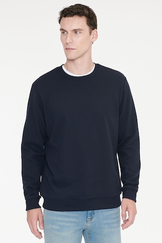 Ac&Co / Altınyıldız Classics Erkek Lacı 2 İplik Sıcak Tutan Standart Fit Normal Kesim Bisiklet Yaka Sweatshirt Lacı Lacivert