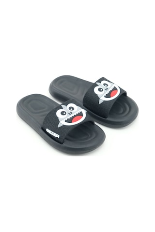 Gezer Yazlık Erkek Çocuk Eva Banyo Havuz Plaj Terlik Siyah