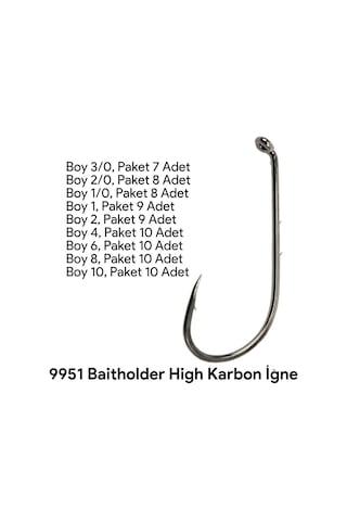 Shogun 9951 Baitholder İğne No:4 Pakette 10 Adet No: 4