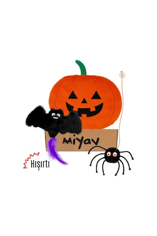 Miyav Cadılar Bayramı Temalı Kedi Oyuncak  Seti