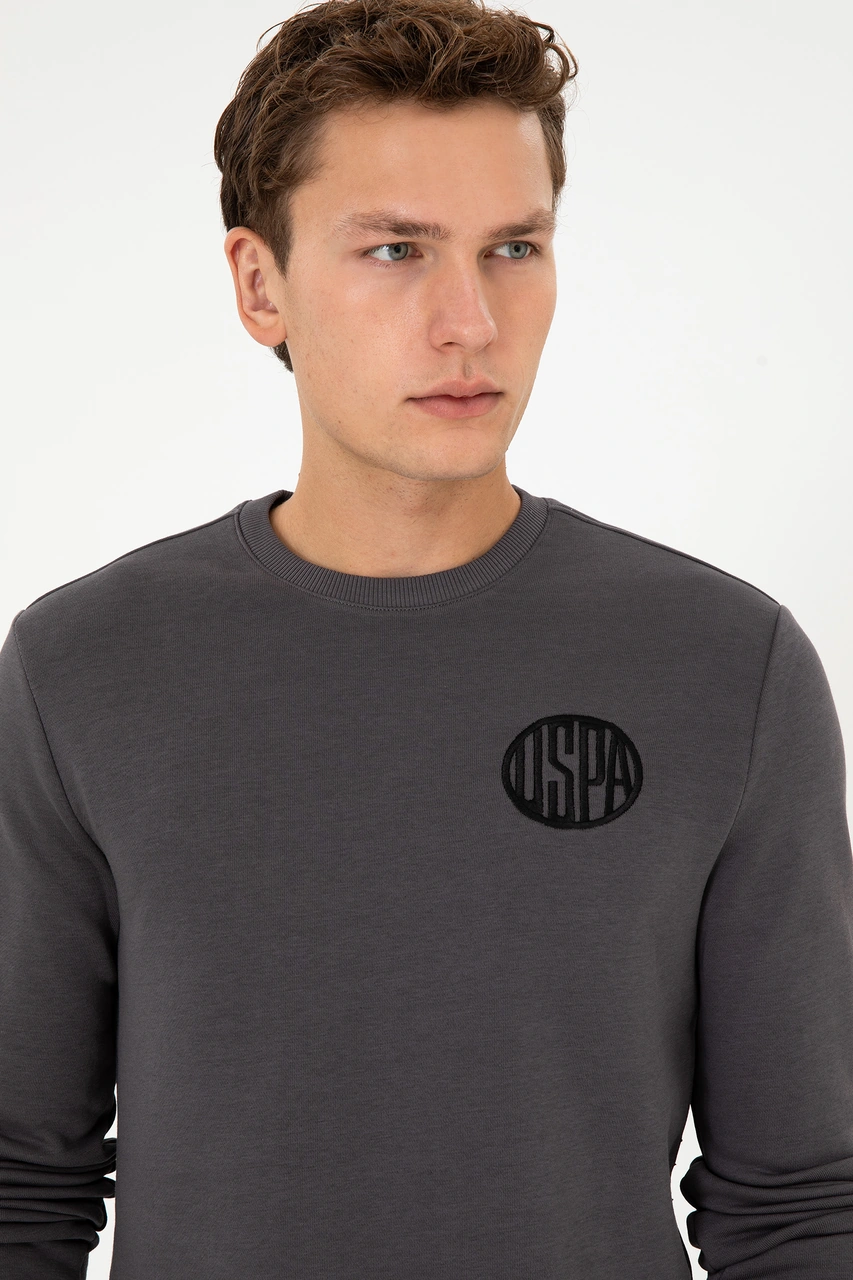U.S. Polo Assn. Erkek Regular Fit Bisiklet Yaka Gri Sweatshirt 50308717-VR024