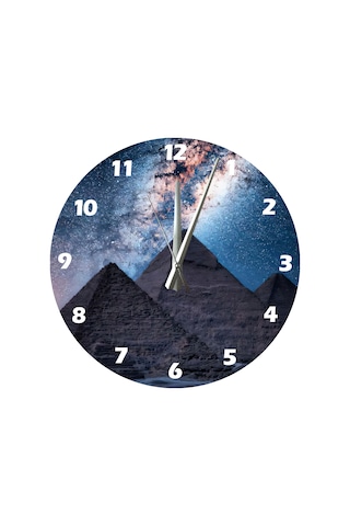 Ti-play Piramitler 30x30cm Akrilik Dekoratif Modern Duvar Saati ÇOk Renkli