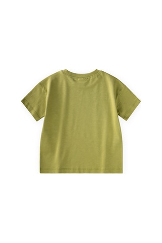 Cigit Slogan Baskılı T-shirt 2-10 Yaş Lime Yeşil