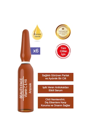 Beauty Face Vitamin C Ha Ampul Serum 6 x 2 ML