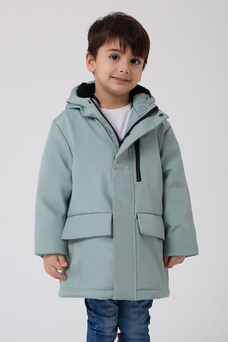 Freemen Erkek Çocuk Mint Yeşil Kürklü Su Ve Rüzgar Geçirmez Kapüşonlu 3 Kışlık Mont Mint Yeşil