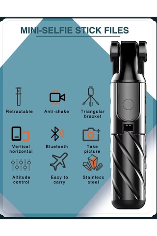 K03 Tripod Bluetooth Kumandalı Selfie Çubuğu Monopod