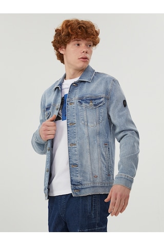 Slim Fit Erkek Ceket Denim