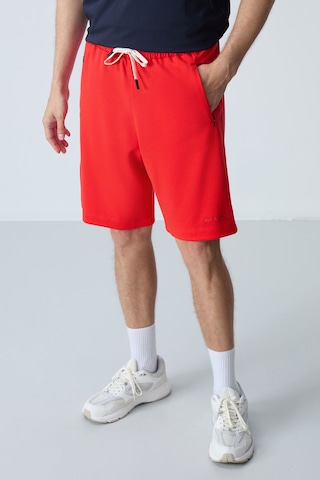 Air Jones Tommy Life Fiesta Pamuklu Kalın Yumuşak Dokulu Standart Fit Basic Erkek Şort - 81276 Kırmızı
