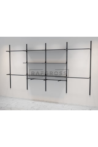 Mağaza Raf Sistemi, Askılık Sistemi, Butik, Mağaza Stand-245 200 Siyah