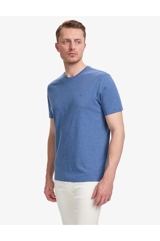Pierre Cardin Erkek İndigo Melanj Tişört Basic 50325299-vr155