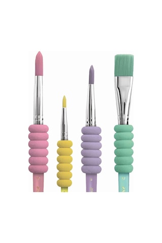 Faber-Castell Soft Touch Fırça Seti Pastel Renkler 4'Lü
