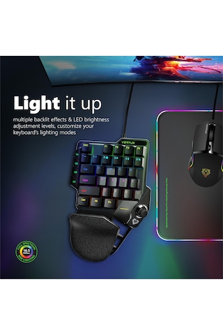 Vertux Combat Quickstrike Tek Elli Joystick Destekli Oyuncu Klavye
