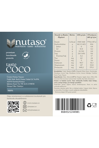 Nutaso Pecan Granola 320 G + Coco Granola 320 G