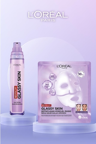 Revitalift Glassy Skin Cam Cilt Görünümü Etkili Nemlendirici Krem & Hidrojel Yüz Maskesi pktglassycamciltset-11199