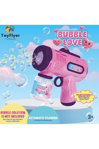 Otomatik Baloncuk Makinesi Pilli Köpük Tabancası 2026 Model Sızdırmaz Tasarım Bubble Gun - Çocuk Doğum Günü Hediyesi 01