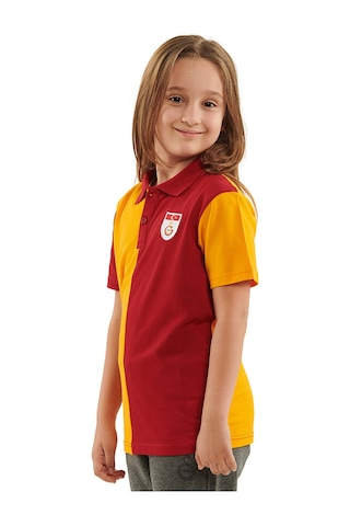Gsstore Galatasaray Metin Oktay Çocuk Polo T-shirt C88084 Kırmızı - Sarı