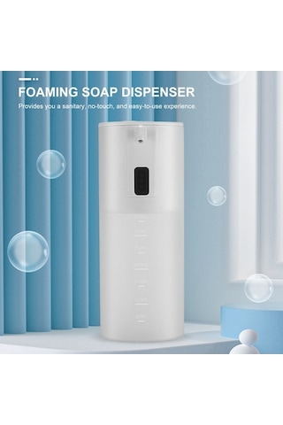 Dancemonkey 350ml Otomatik Köpüklü Sabun Dispanseri, Kızılötesi Sensörlü, Pilli, Dokunmasız, Ev/mutfak Siyah/ Siyah