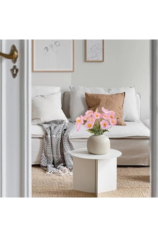 Yapay Çiçek Gelincik Çiçeği Pembe Renk 3 Çiçek 1 Tomurcuk 59cm