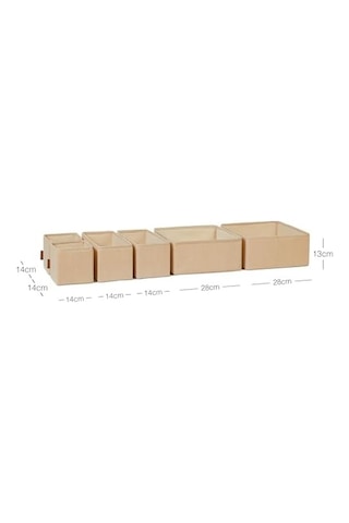 6&apos Lı Jüt Keten Kumaş Çekmece İçi Düzenleyici Kutu 2 Adet 28 X 28 X 13/2 Adet 28 X 13 X 13/2 Adet 14 X 14 X 13 Cm Açık Gri