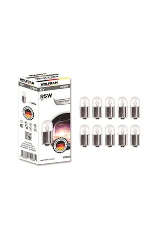 Wolfram R5W 67 Park Ampul 12V 5W 10 Adet