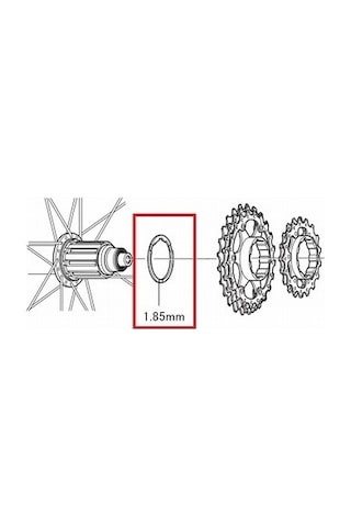 Shimano Ruble Arkası Pul Spacer 1.85mm Siyah