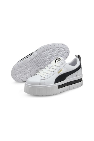 Puma Mayze Lth Wn s Platformlu Sneaker Kadın Günlük Spor Ayakkabı Beyaz 38198301 Beyaz