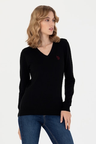 U.s. Polo Assn. Kadın Siyah Kazak /triko 50276570-vr046 Siyah
