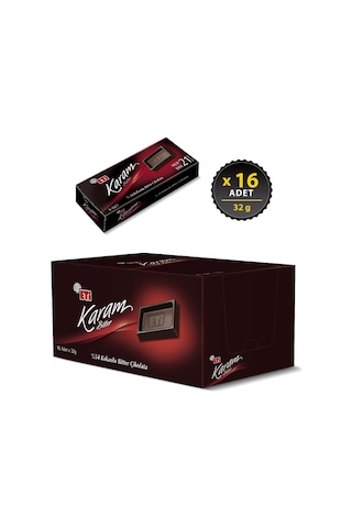 Eti Karam Mini Kakaolu Bitter Çikolata 16 x 32 G