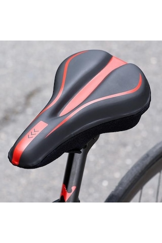 Bisiklet Koltuğu Kapağı Tam Sarma Tasarım Ekstra Yumuşak Su Geçirmez Çizilmez Evrensel Bisiklet Koltuğu Minderi Yastıklı Bisiklet Koltuğu Kapağı Gri