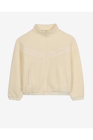 Skechers Skech Sherpa Contrast Full Zip Jacket Kadın Bej Mont S2620202-4339
