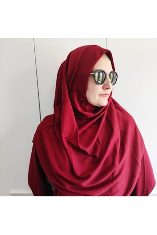 Tek Parça Namaz Elbisesi Bordo Bordo