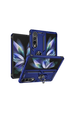 Samsung Uyumlu Galaxy Z Fold 4 Kılıf Zore Vega Kapak Mavi